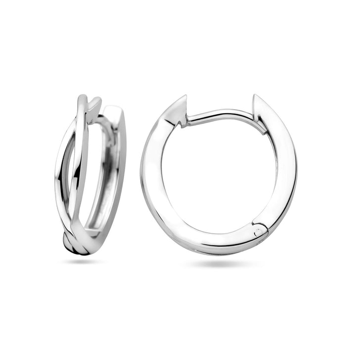 klapoorringen zilver gerhodineerd