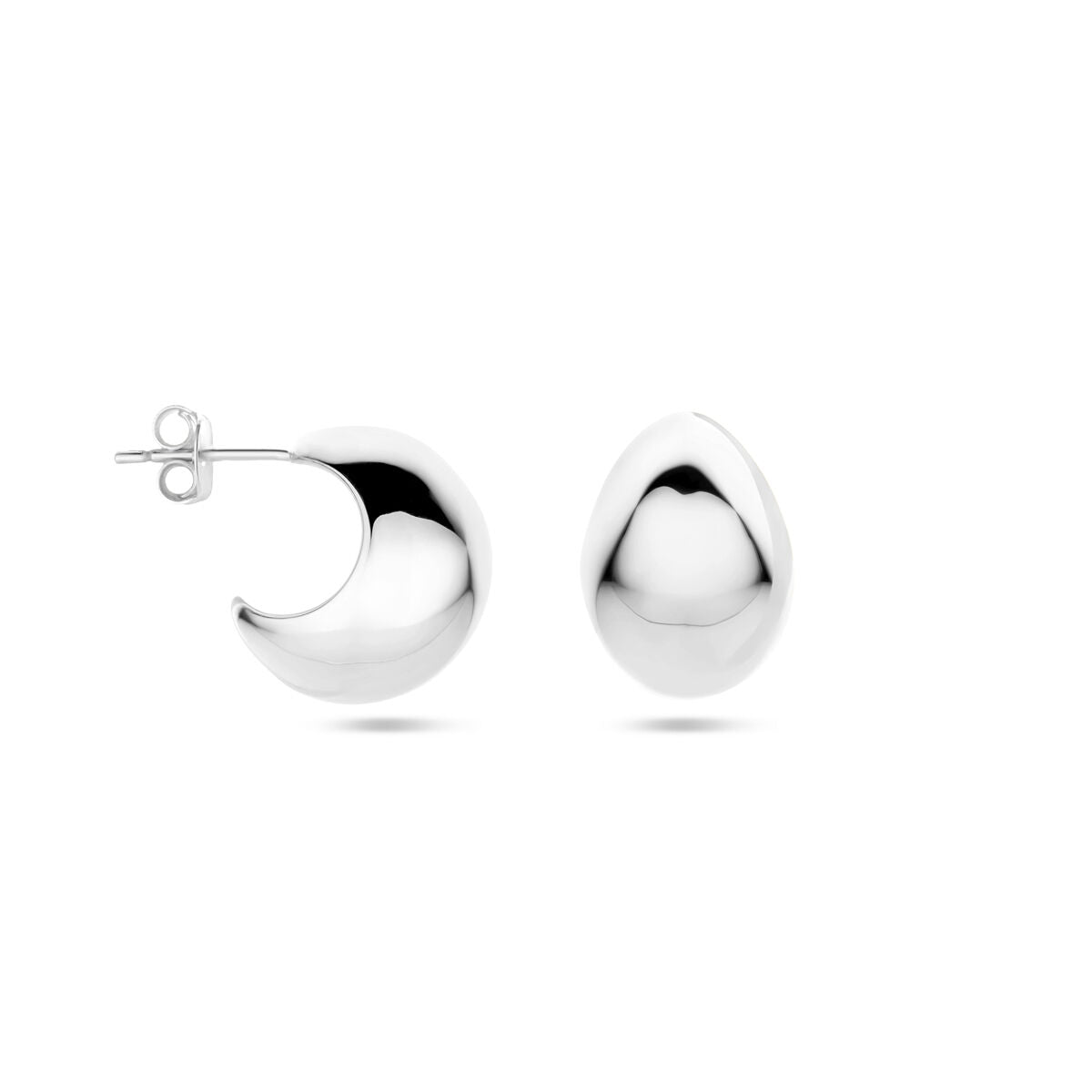 créoles 17 mm argent rhodié