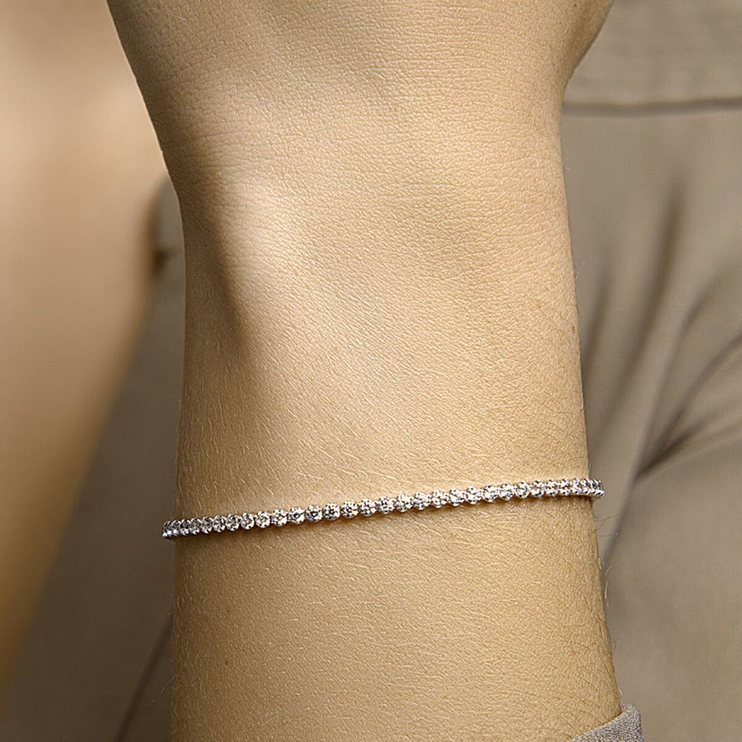 tennisarmband zirkonia 2,5 mm zilver gerhodineerd