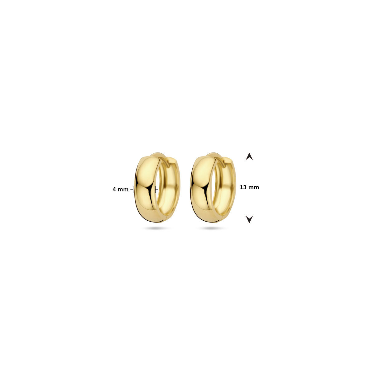 créoles 13 mm 9 carats