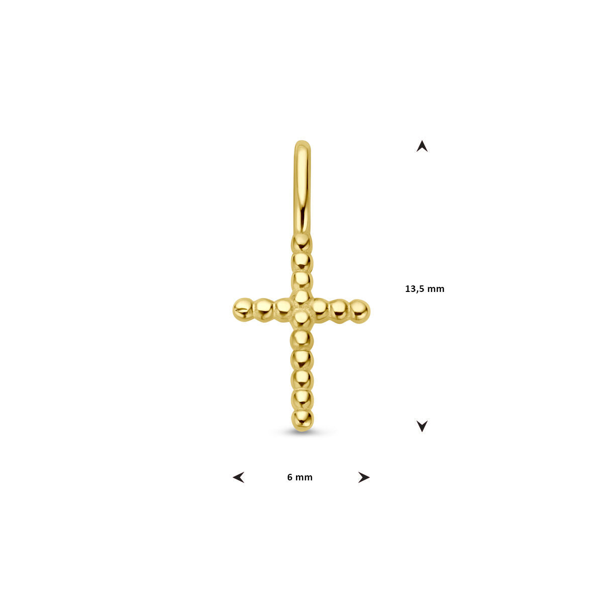 pendentif croix 14K or jaune