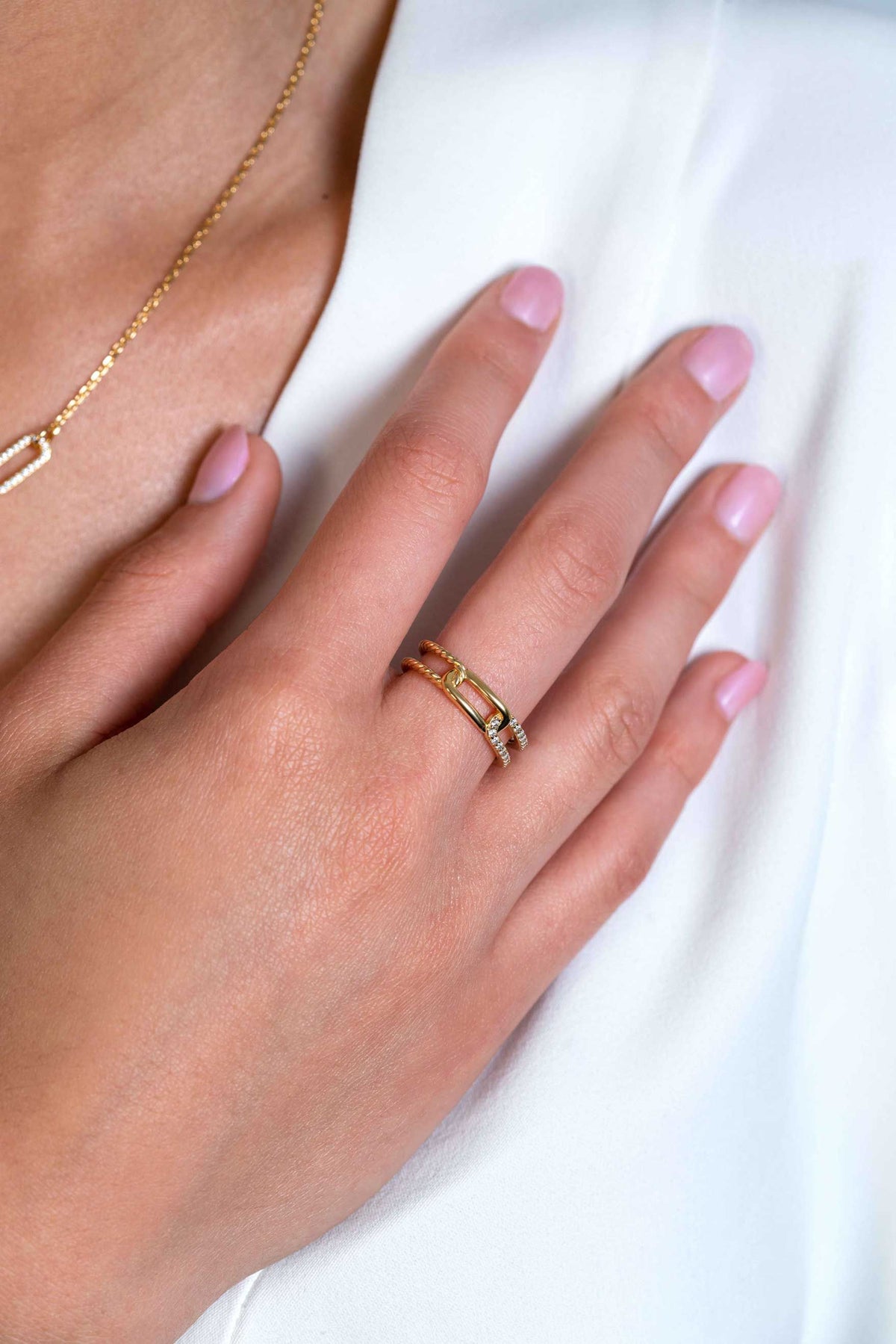 Bague Plaqué Or Zir2330 Y