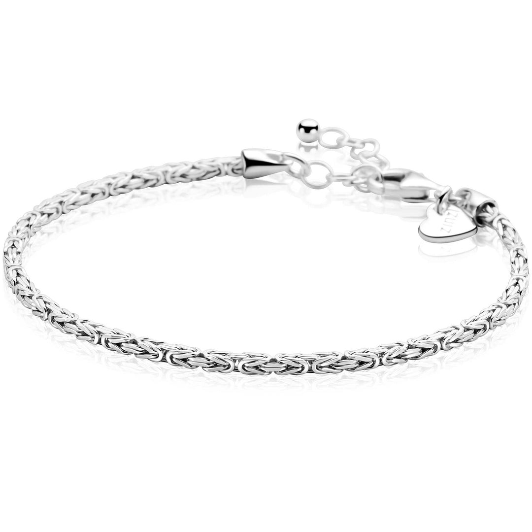 ZINZI zilveren massieve koningsschakel armband ZIA2846