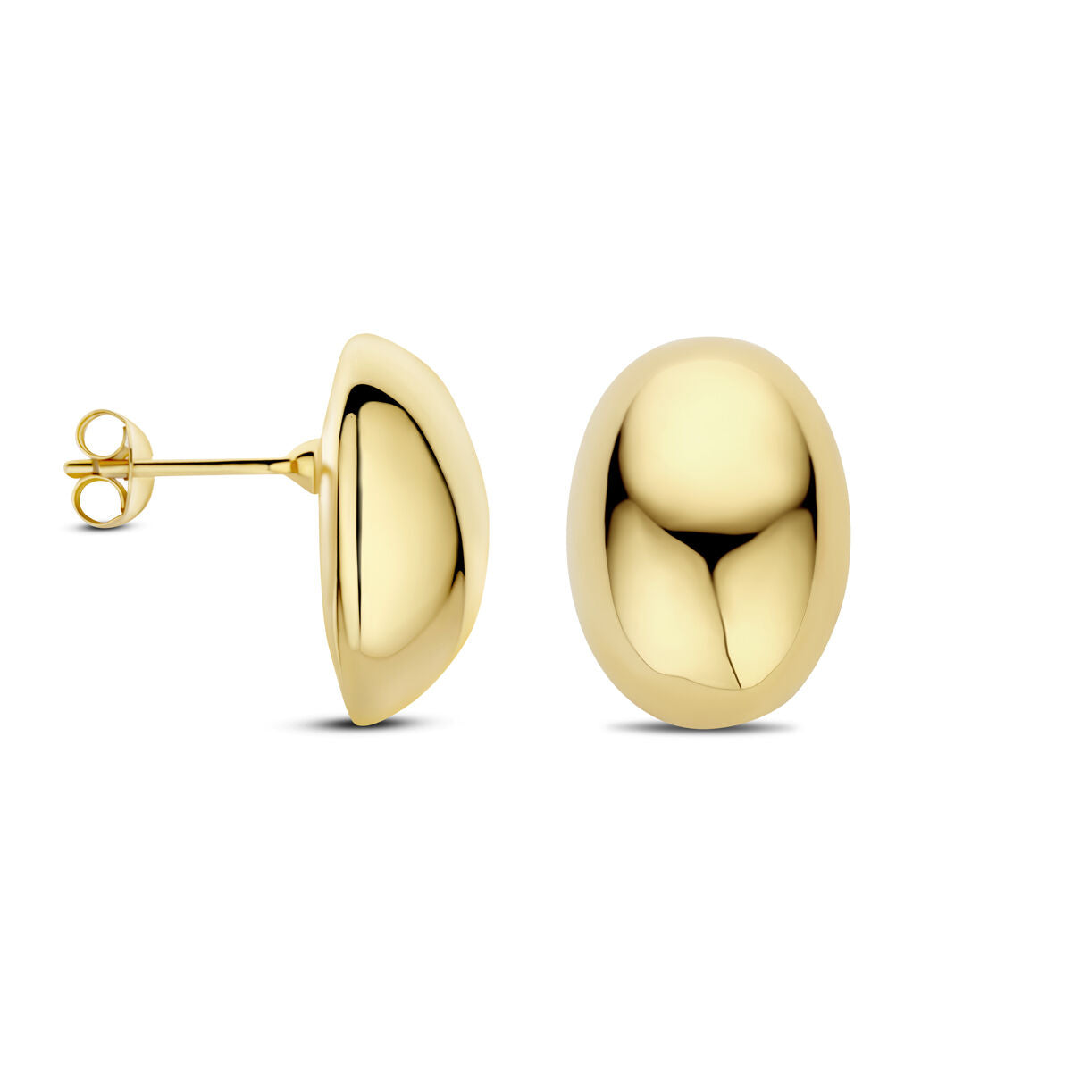puces d'oreilles 19 mm 1 micron argent plaqué or (jaune)