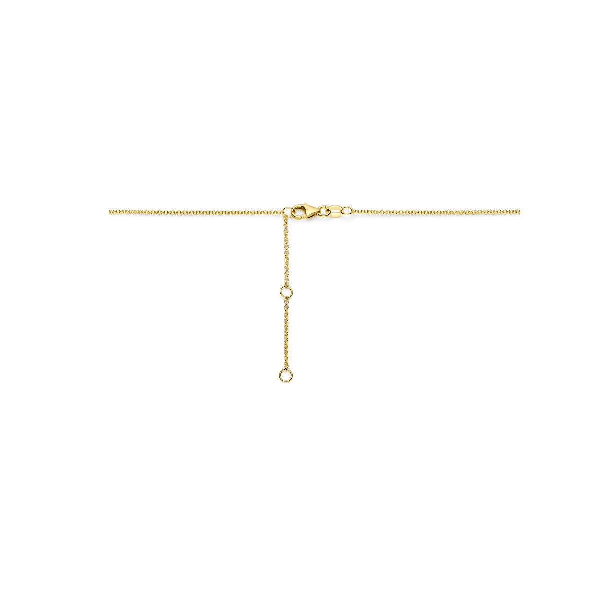 collier cœurs 41 - 43 - 45 cm or bicolore jaune/blanc 14K