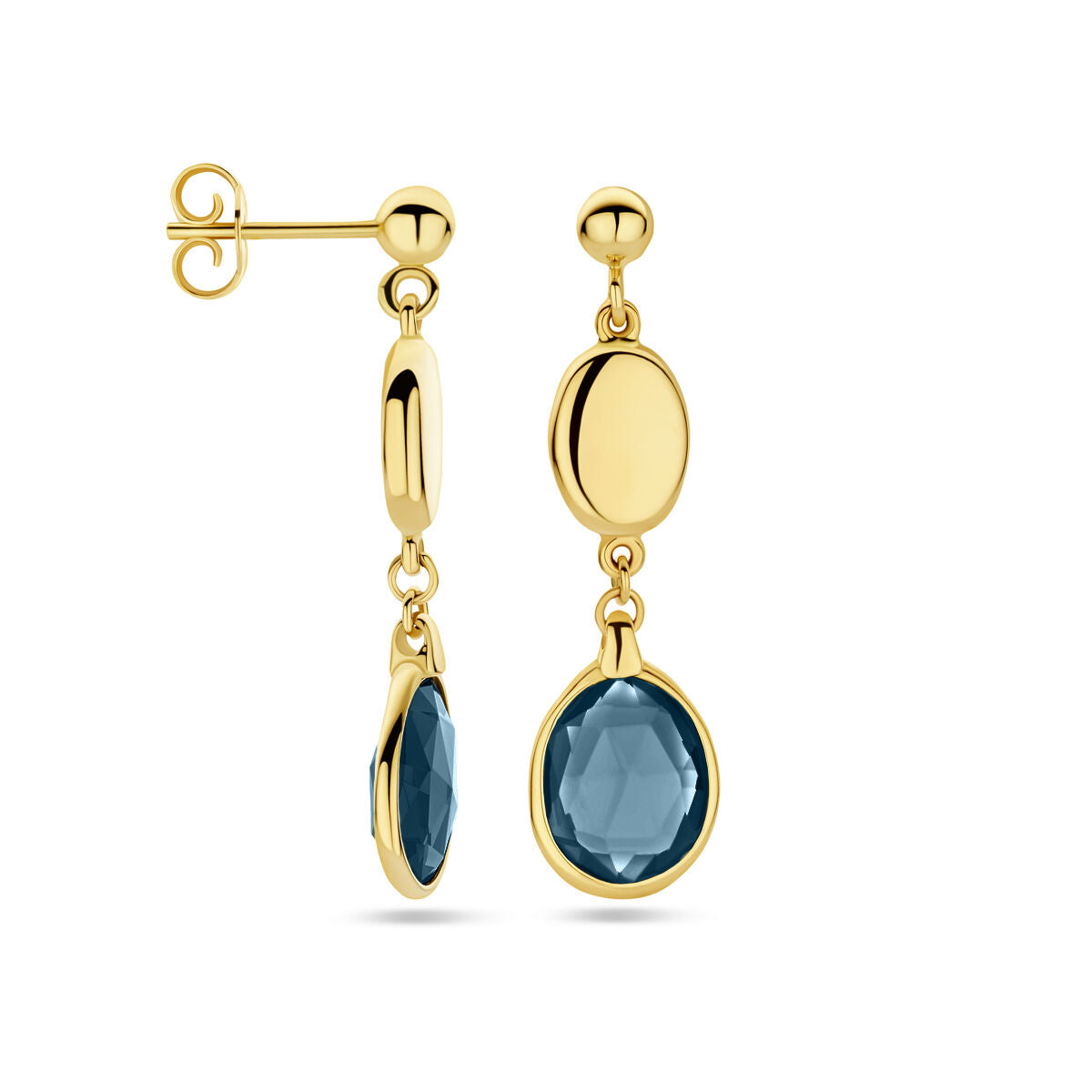 boucles d'oreilles topaze london 36 mm 14K or jaune