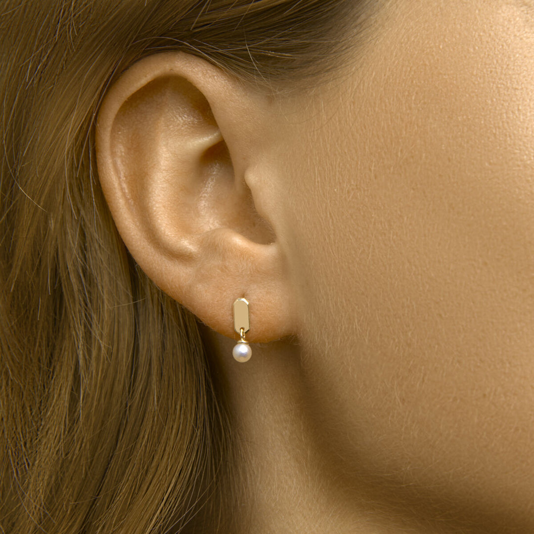 oorhangers parel 14K geelgoud