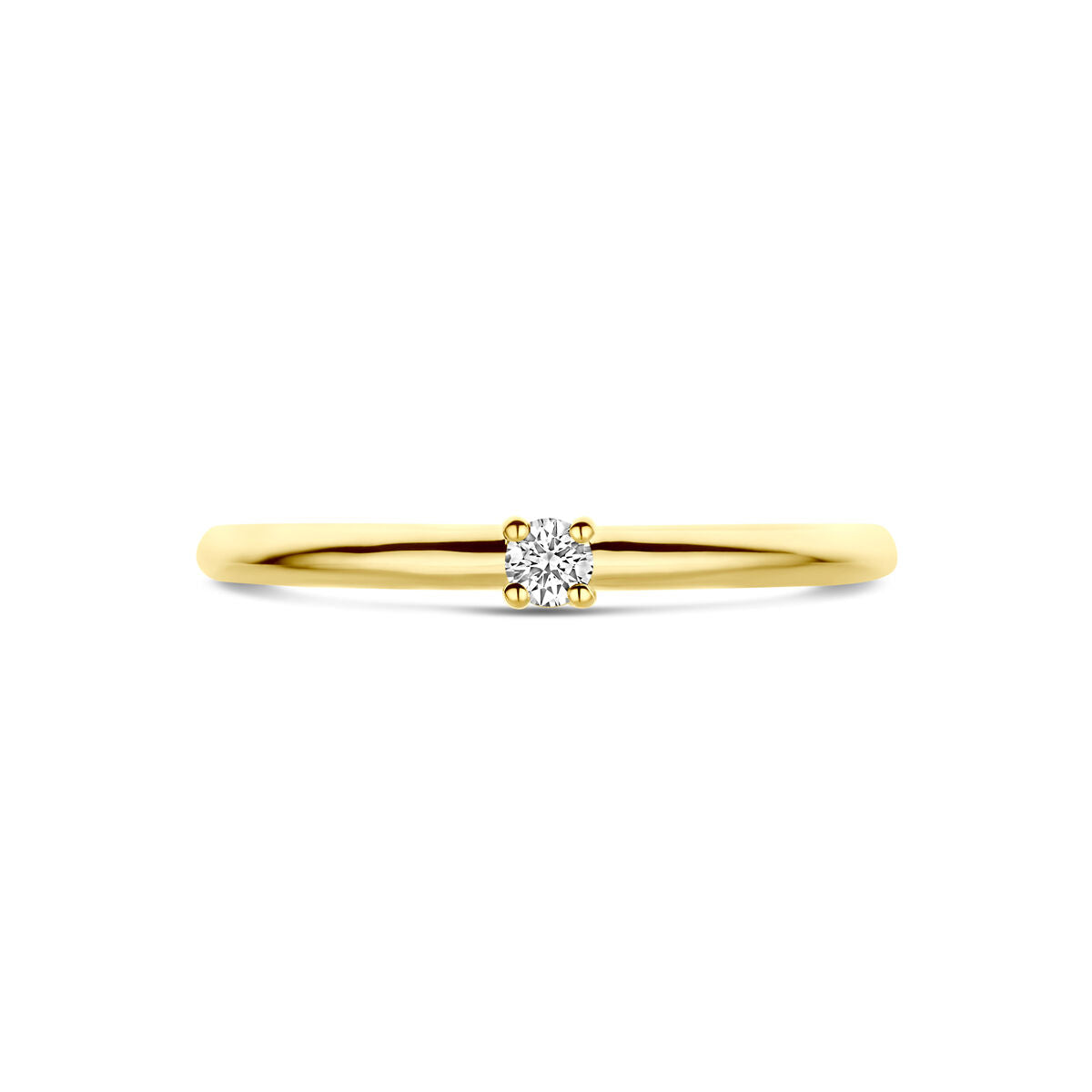 bague diamant 0.05ct h si or jaune 14K