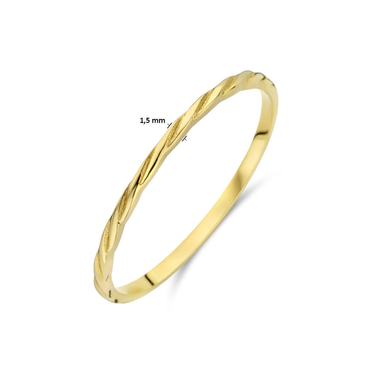Geelgouden ring gedraaid 14K