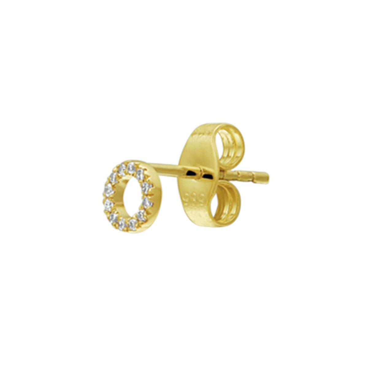 puces d'oreilles diamant 0.035ct h p1 par pièce or jaune 14K