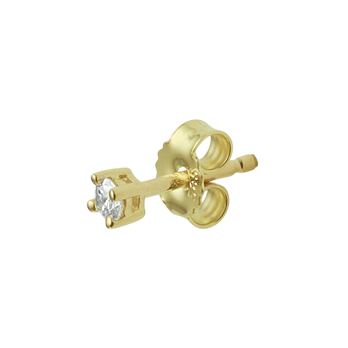 puces d'oreilles diamant 0.05ct h si par pièce or jaune 14K