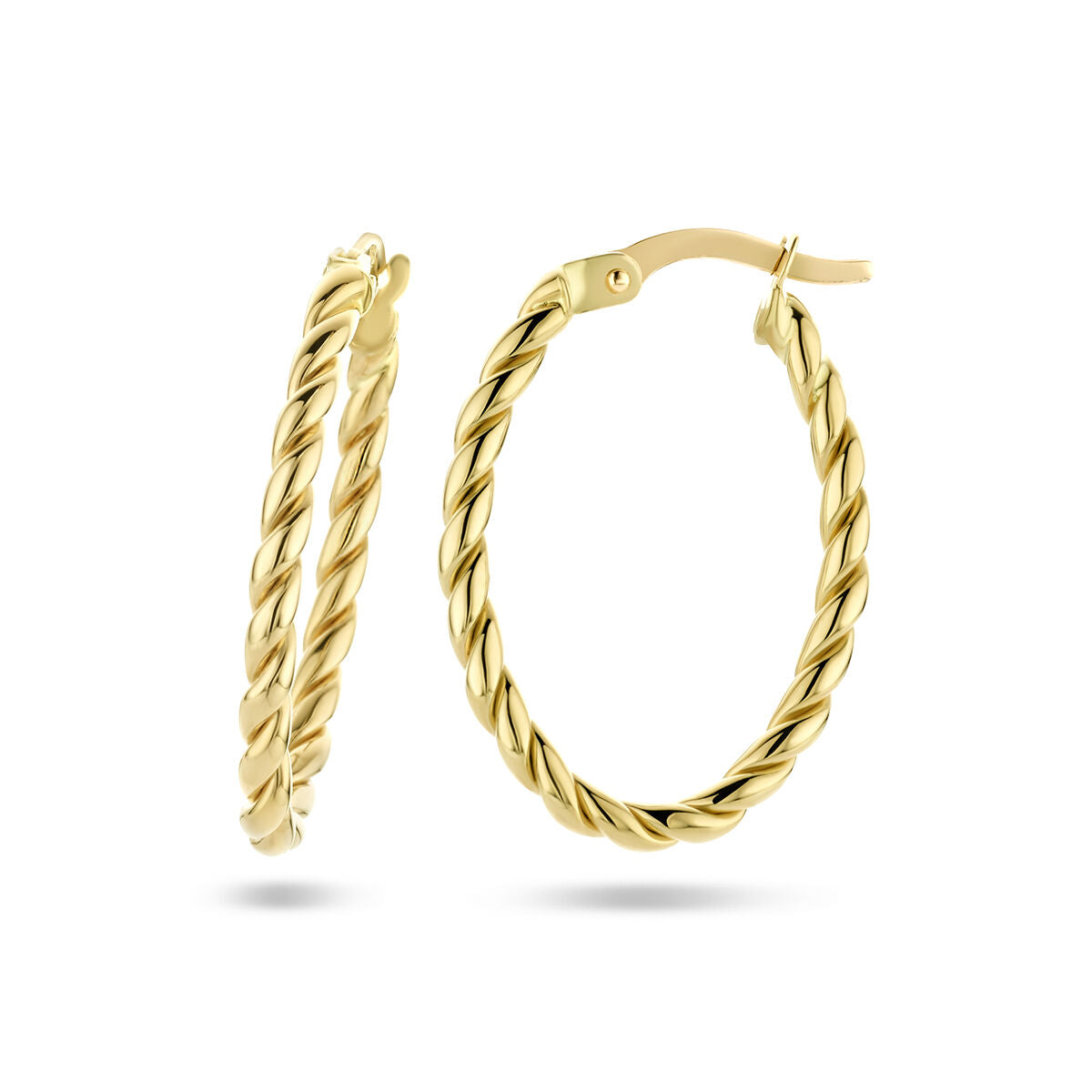 créoles torsadées en or jaune 14K