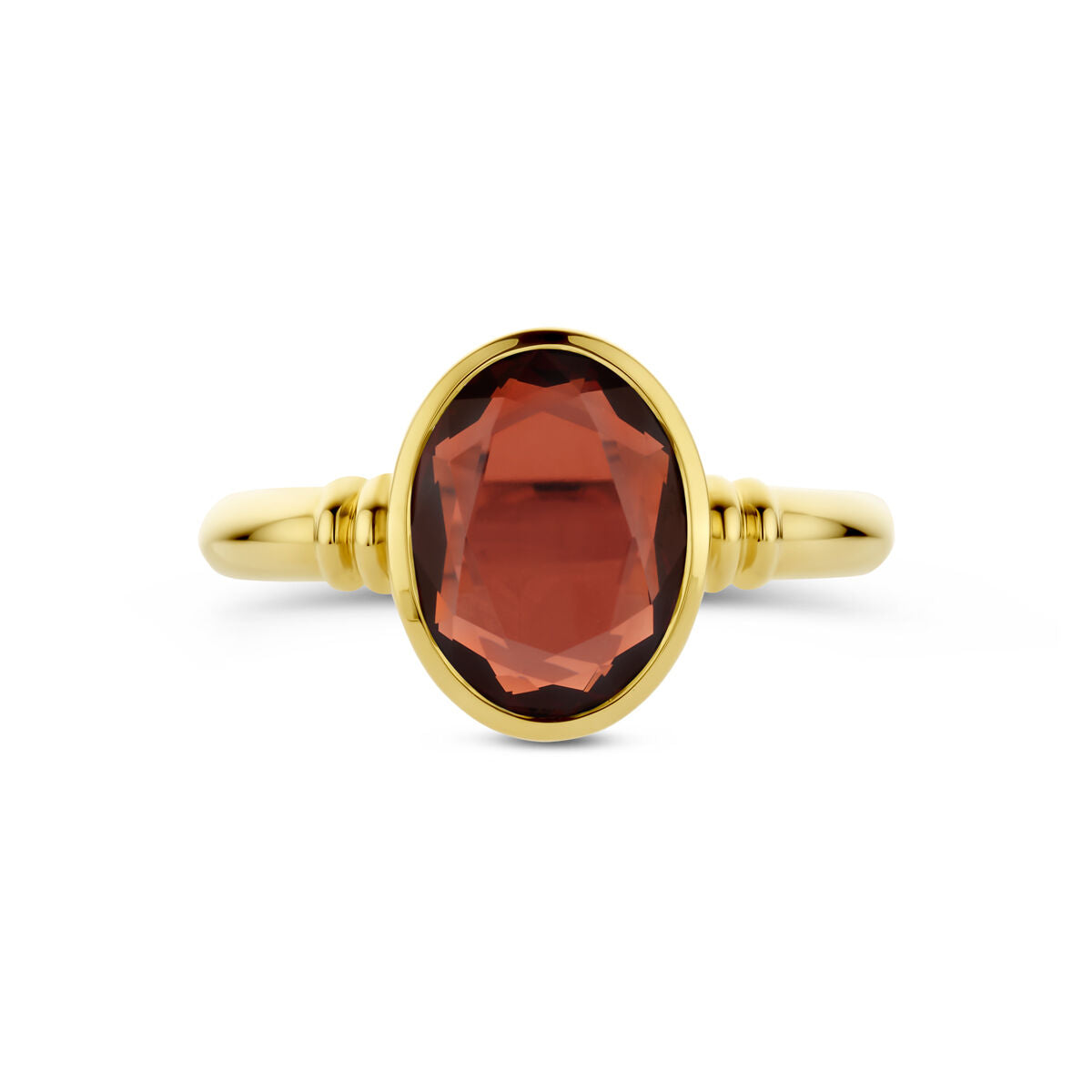 bague grenat 14K or jaune