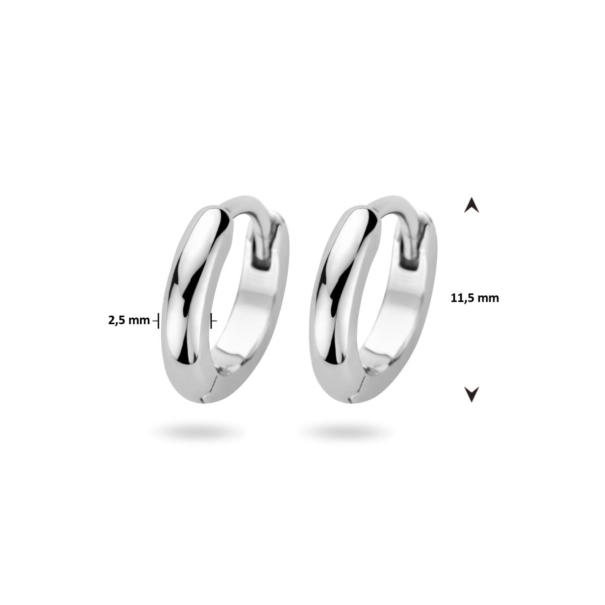 créoles argent rhodiées