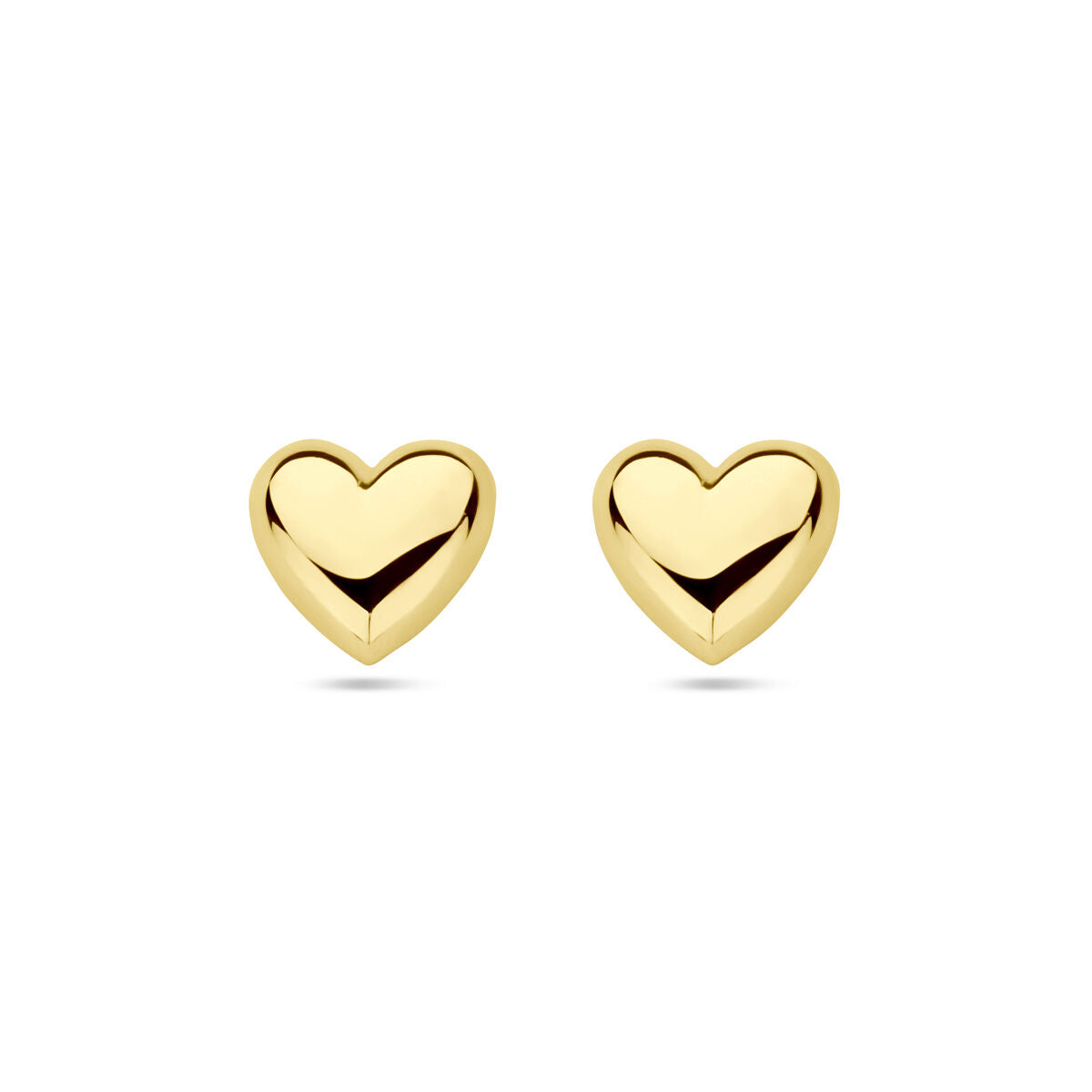 oorknoppen hart 14K geelgoud