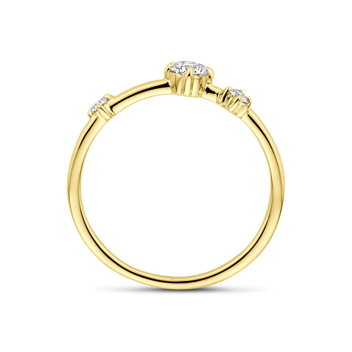 bague diamant lab grown 0.25ct h si or jaune 14K