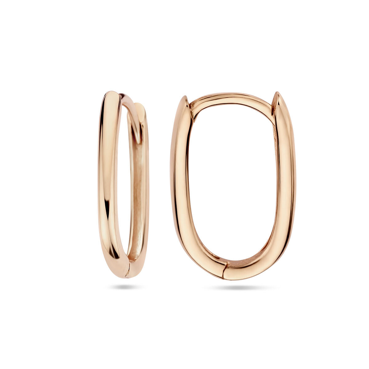 créoles paperclip 14K or rose