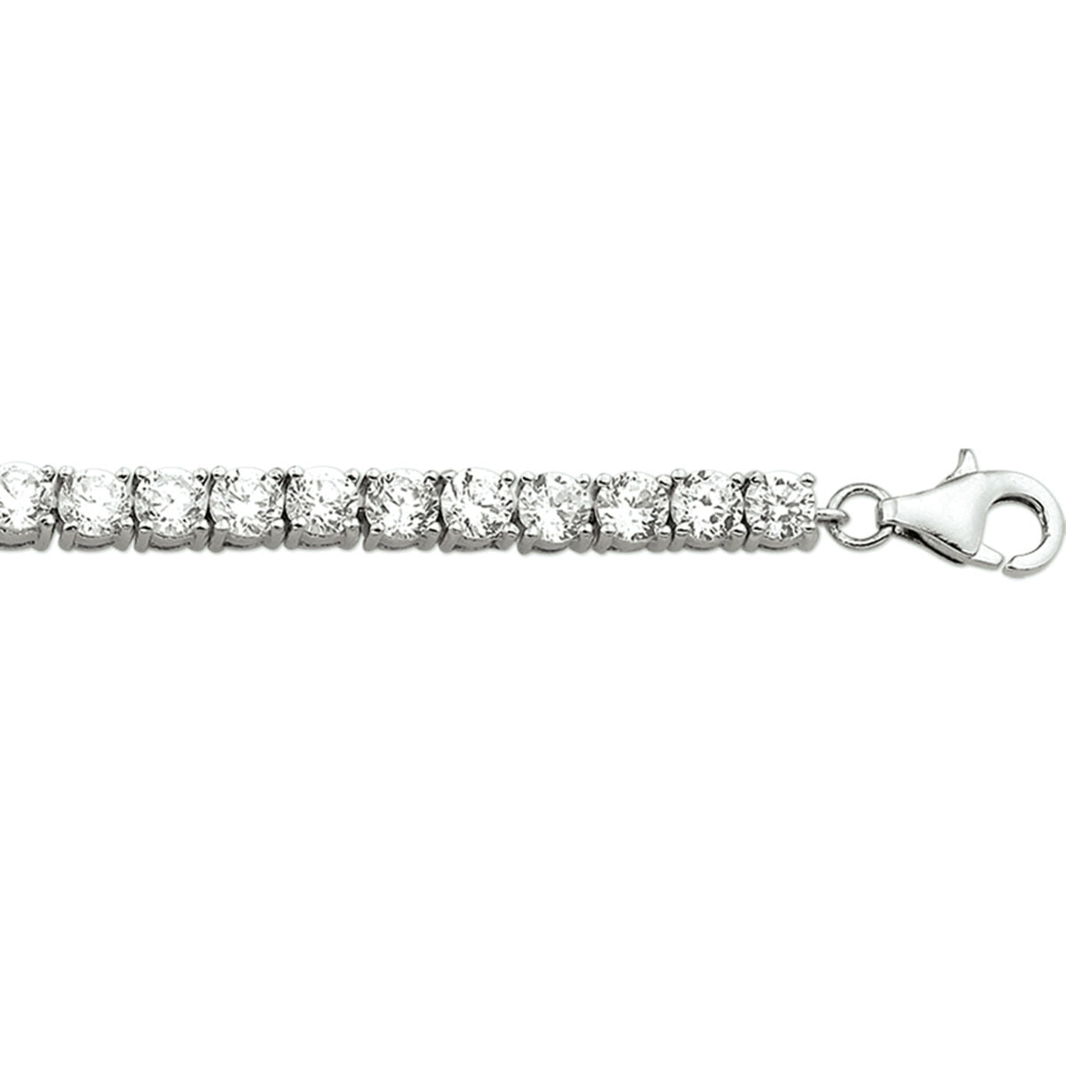 Bracelet en zirconium de 2,5 mm, longueur de 18 cm, avec fermoir.