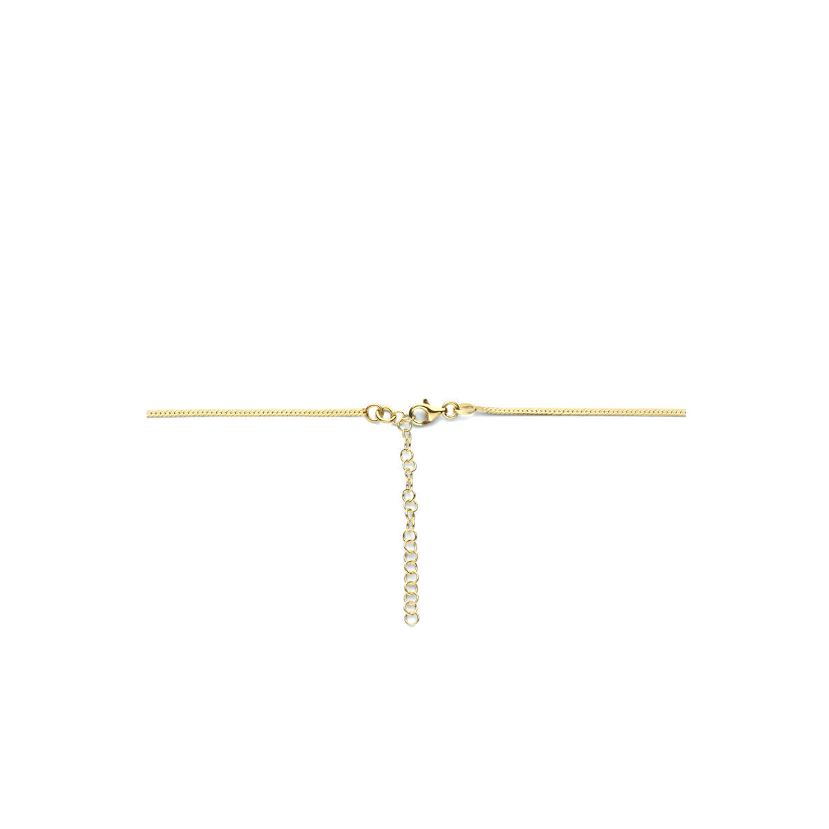 collier serpent plat 1,7 mm 40 + 5 cm 3 microns argent plaqué or (jaune)