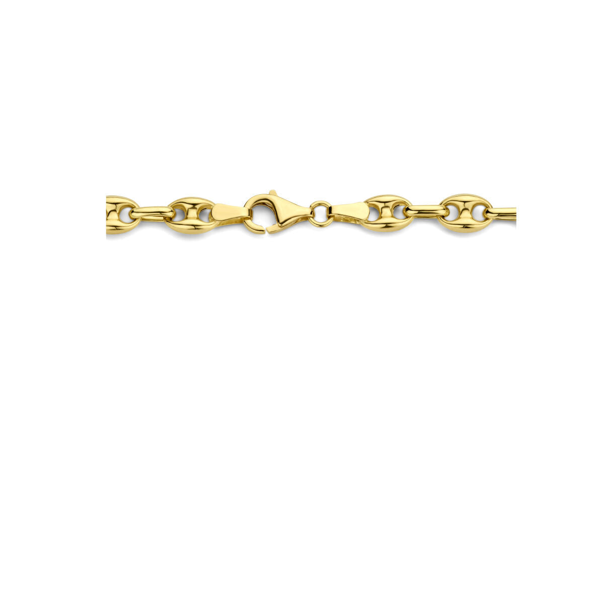 collier grain de café 5,8 mm 43 cm or jaune 14K