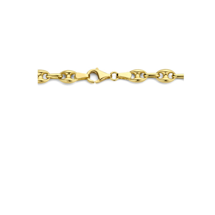 collier grain de café 5,8 mm 43 cm or jaune 14K