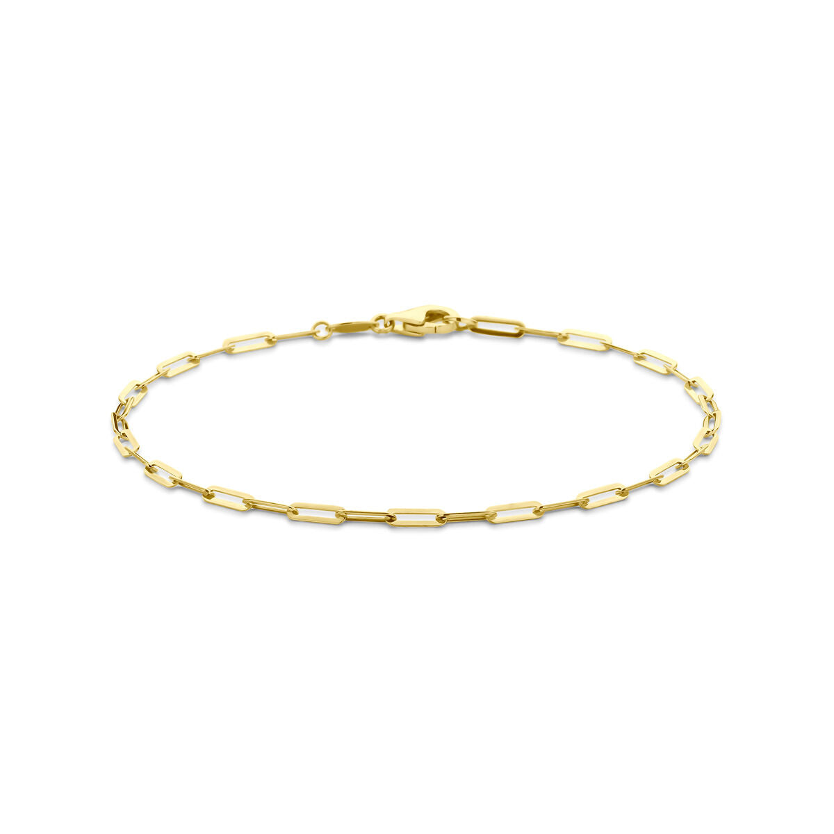 Bracelet en or jaune de 9 carats avec maillons allongés.