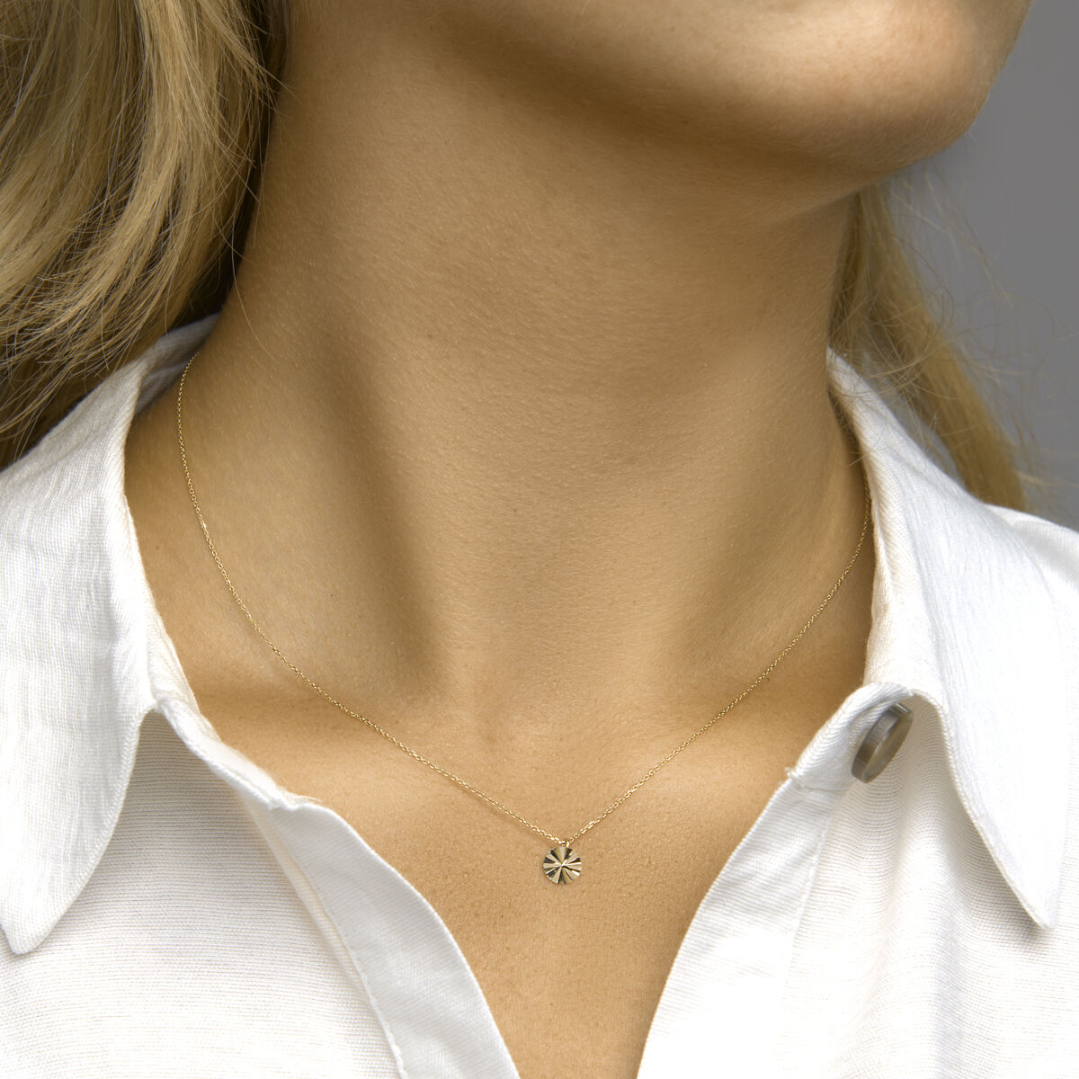 collier rond 40 - 42 - 44 cm or jaune 14K
