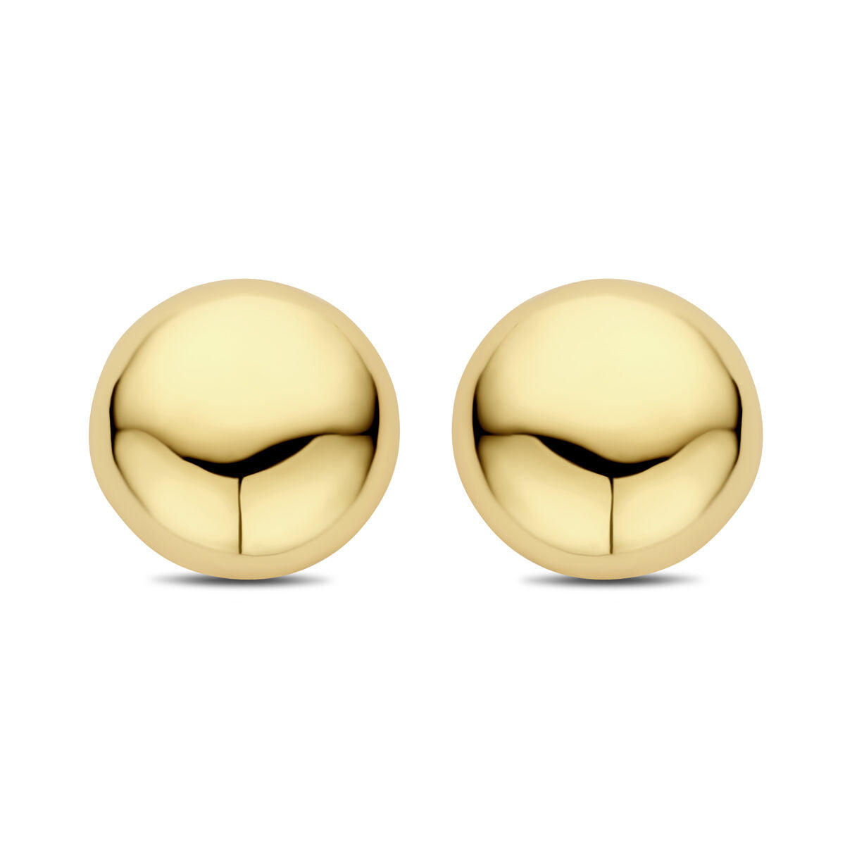 Boucles d'oreilles demi-sphériques en argent doré jaune de 20 mm.