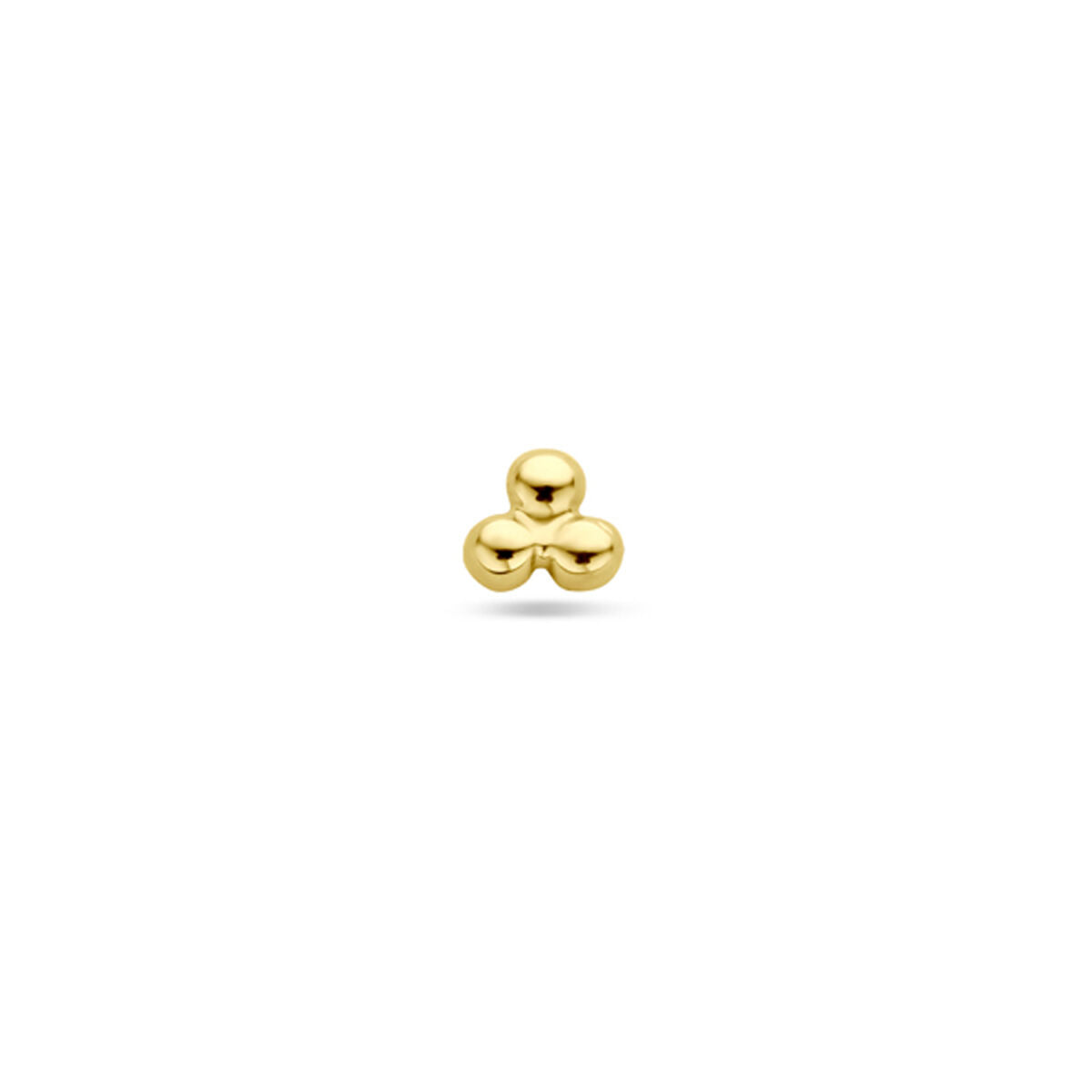 Boules de piercing à dos plat en or jaune 14K, diamètre de 3 mm.