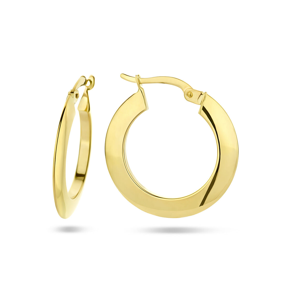 créoles tube pointu 14K or jaune