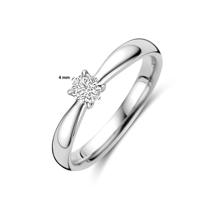 aanzoeksring diamant 0.25ct h si 14K witgoud