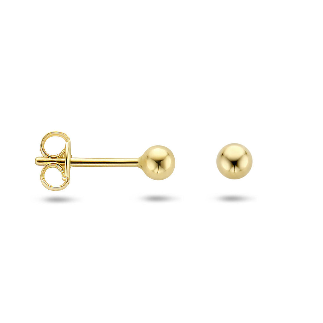 puces d'oreilles boule 14K or jaune