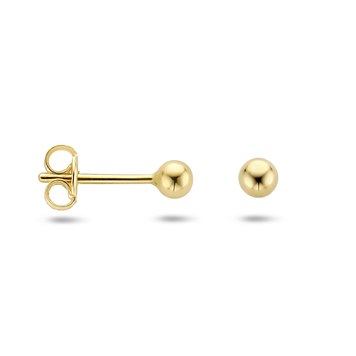 puces d'oreilles boule 14K or jaune