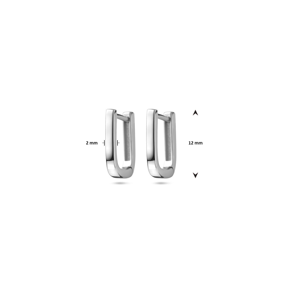 créoles 12 mm argent rhodié