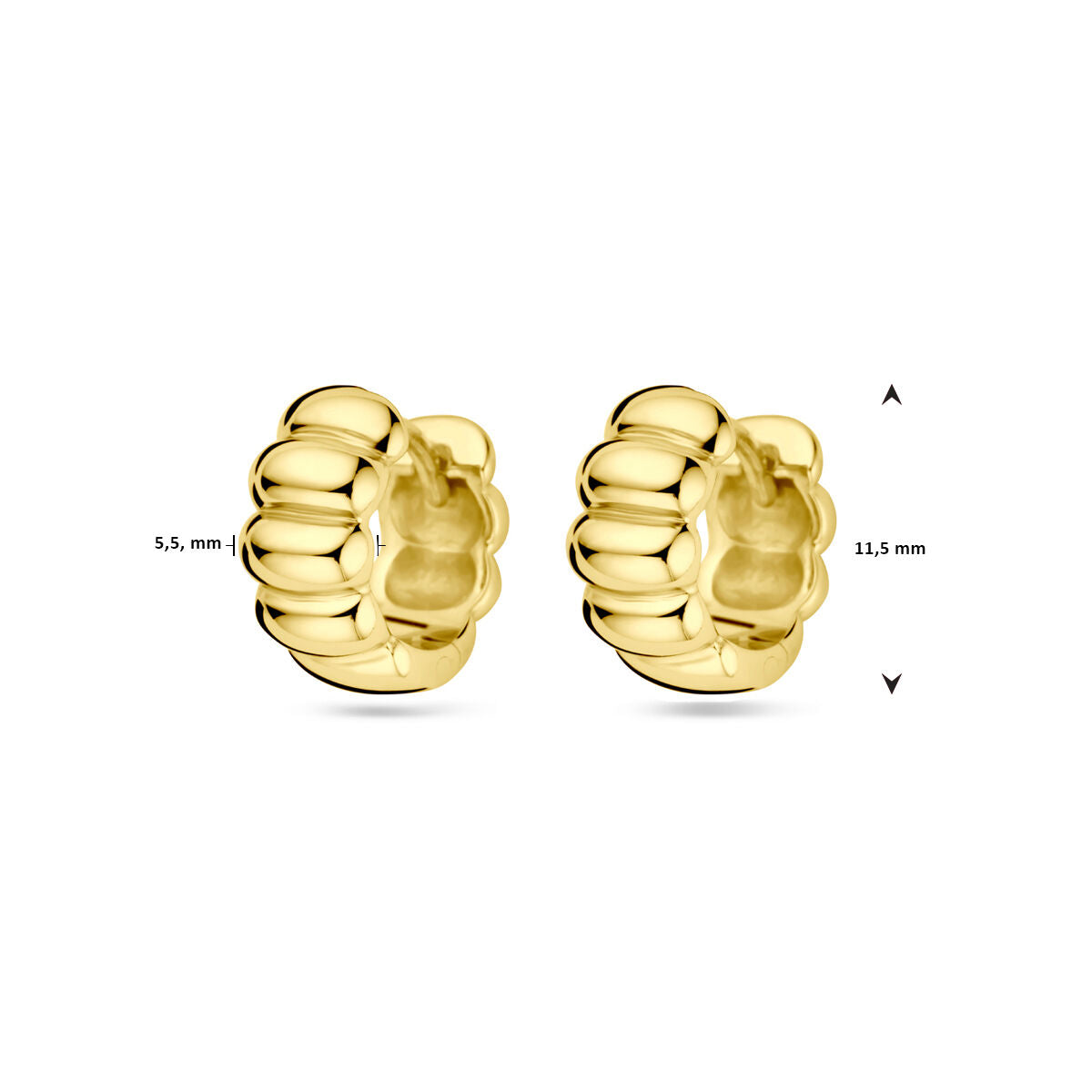 créoles 1 micron argent plaqué or (jaune)