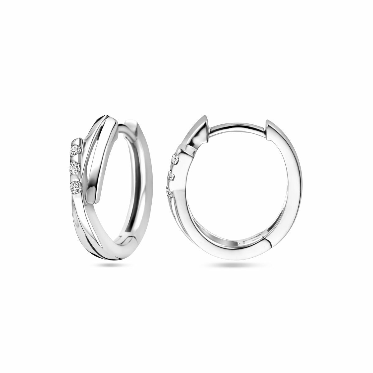 créoles zircone argent rhodié