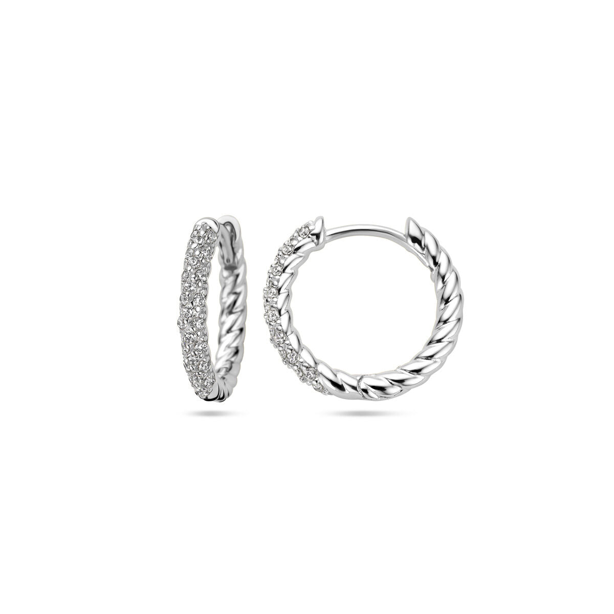 créoles zircone argent rhodié