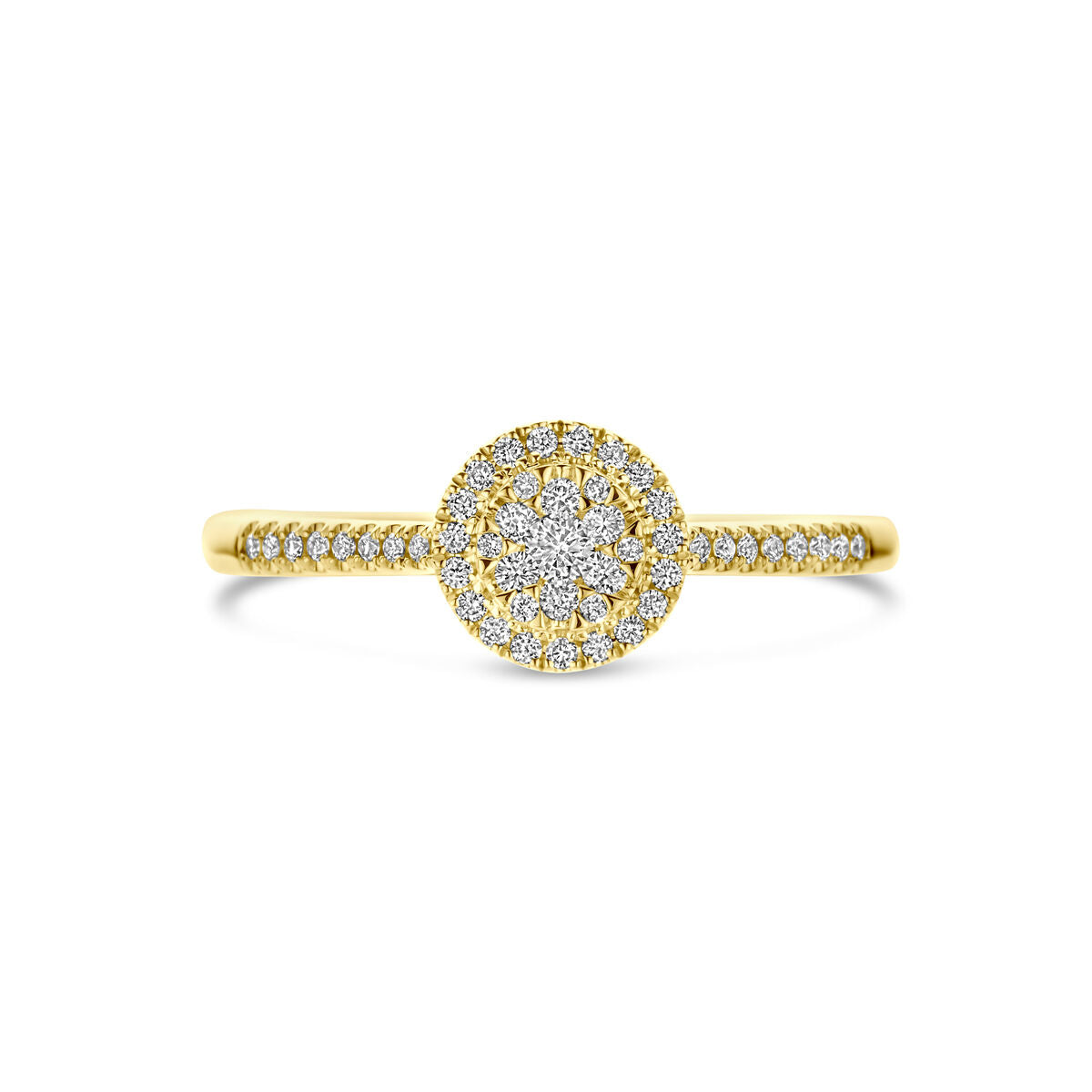 bague diamant 0.19ct h si or jaune 14K