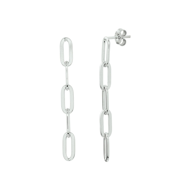 oorhangers paperclip zilver gerhodineerd