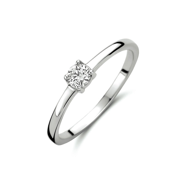 ring zirkonia 14K witgoud