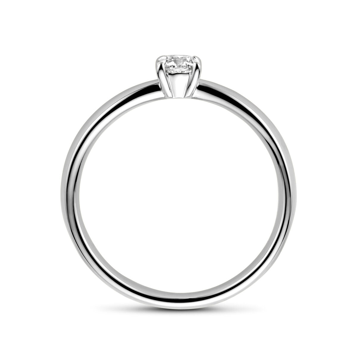 bague de fiançailles diamant 0.25ct h si or blanc 14K