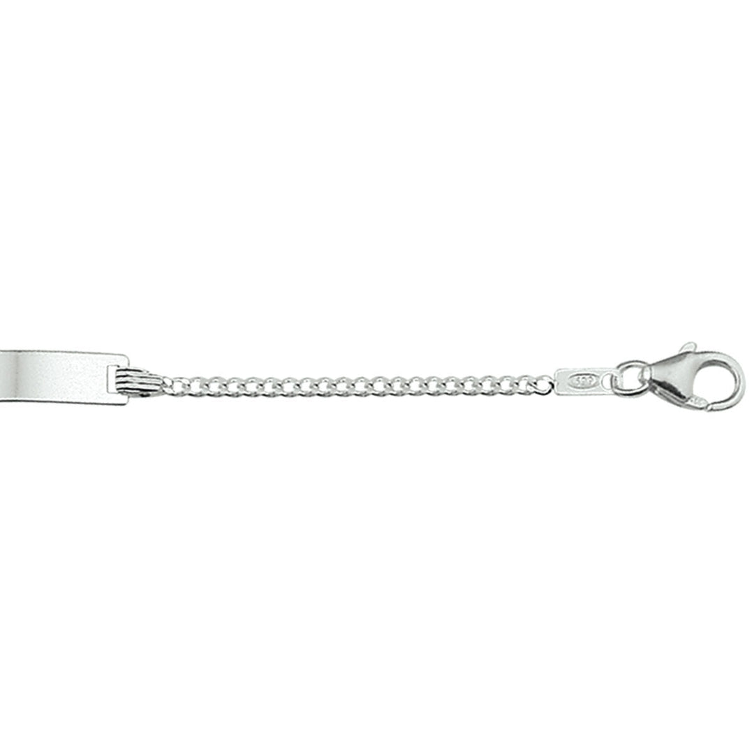 bracelet gourmette plaque taillée sur 4 côtés 4,2 mm