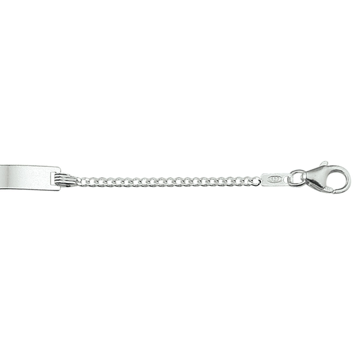 bracelet gourmette plaque taillée sur 4 côtés 4,2 mm