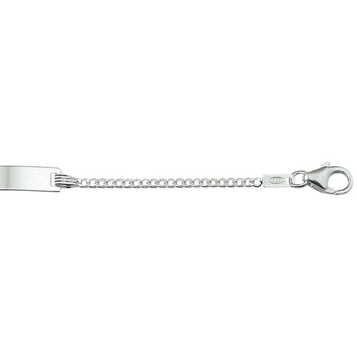 bracelet gourmette plaque taillée sur 4 côtés 4,2 mm