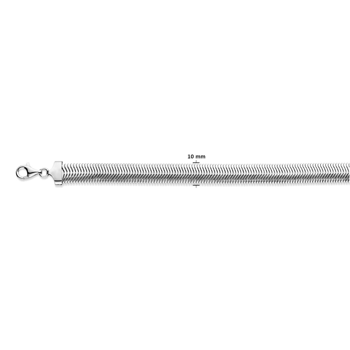 serpent boule 10 mm argent rhodié