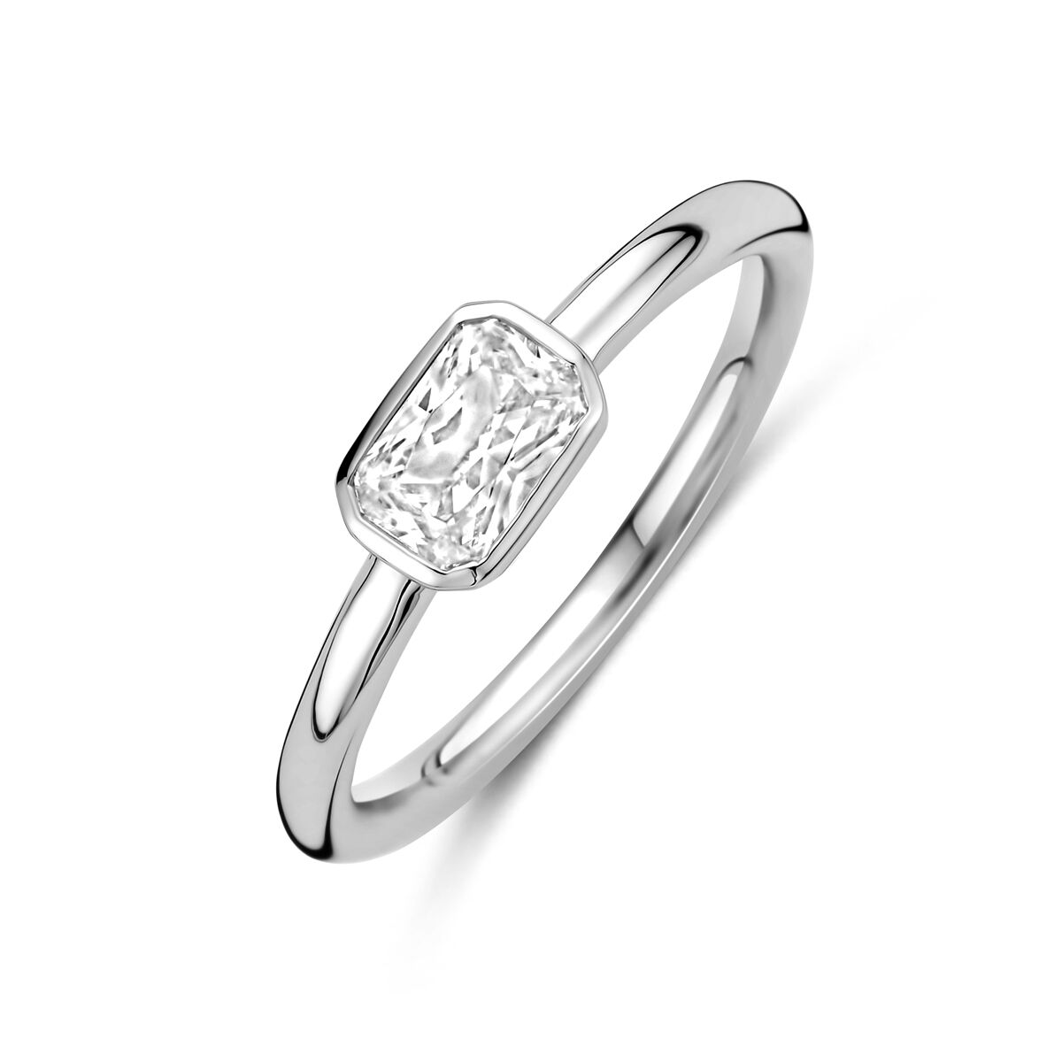 bague zircone argent rhodié