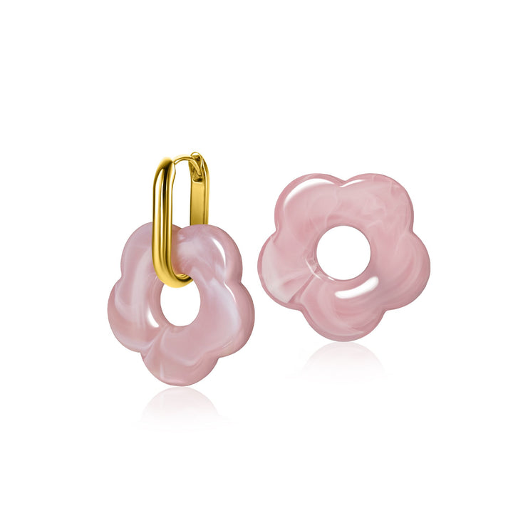 Zinzi oorbedels bloem roze ZICH2720R