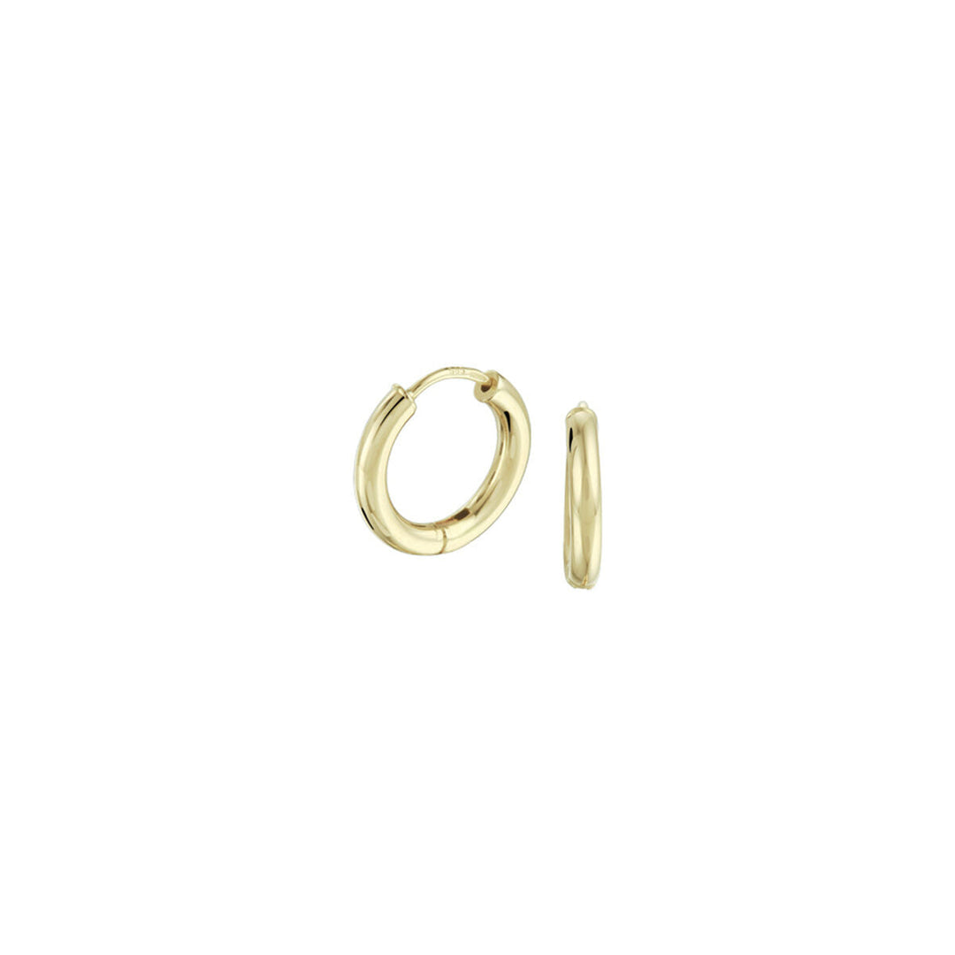 Boucles d'oreilles rondes en or jaune de 2,5 mm.
