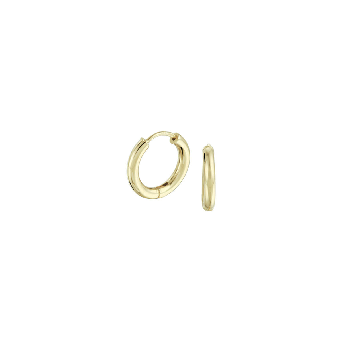 Boucles d'oreilles rondes en or jaune de 2,5 mm.