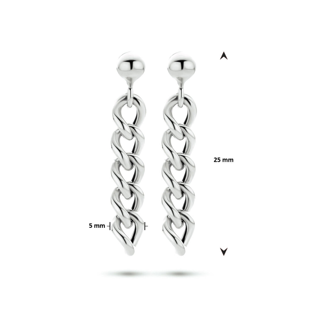oorhangers schakel zilver gerhodineerd